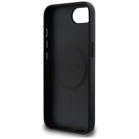 Etui Guess 4G Circle Classic Logo MagSafe na iPhone 16e - czarne Guess