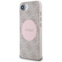 Etui Guess 4G Circle Classic Logo MagSafe na iPhone 16e - różowe Guess