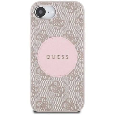 Etui Guess 4G Circle Classic Logo MagSafe na iPhone 16e - różowe Guess