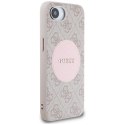 Etui Guess 4G Circle Classic Logo MagSafe na iPhone 16e - różowe Guess