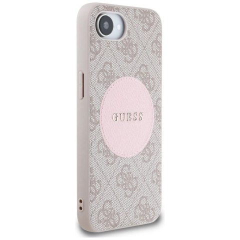 Etui Guess 4G Circle Classic Logo MagSafe na iPhone 16e - różowe Guess