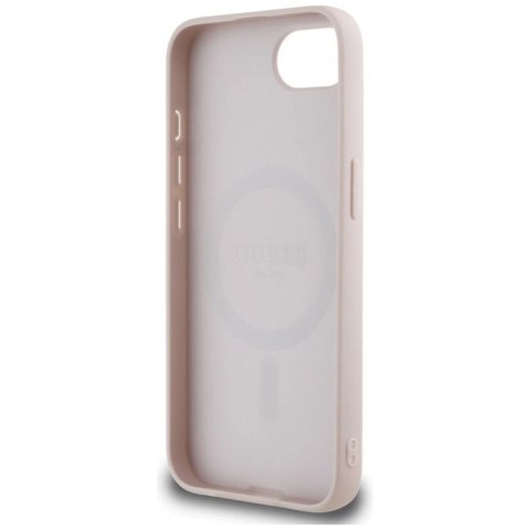 Etui Guess 4G Circle Classic Logo MagSafe na iPhone 16e - różowe Guess