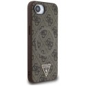 Etui Guess 4G Ring Triangle Logo MagSafe na iPhone 16e - brązowe Guess