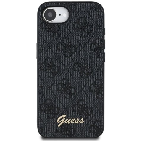Etui Guess 4G Script Logo MagSafe na iPhone 16e - czarne Guess