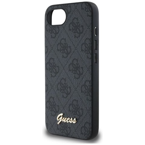 Etui Guess 4G Script Logo MagSafe na iPhone 16e - czarne Guess