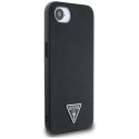 Etui Guess Grained Triangle MagSafe na iPhone 16e - czarne Guess