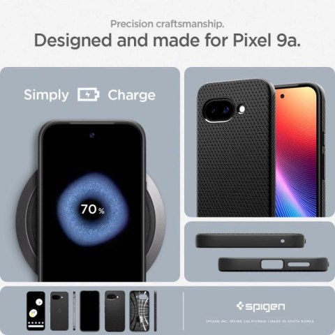 Etui Spigen Liquid Air na Google Pixel 9A - czarny mat Hikvision