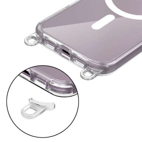 Etui Tech-Protect FlexAir Chain MagSafe na iPhone 16e / 17e - czarno-beżowe Tech-Protect