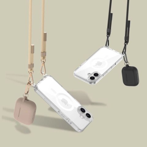 Etui Tech-Protect FlexAir Chain MagSafe na iPhone 16e / 17e - czarno-beżowe Tech-Protect