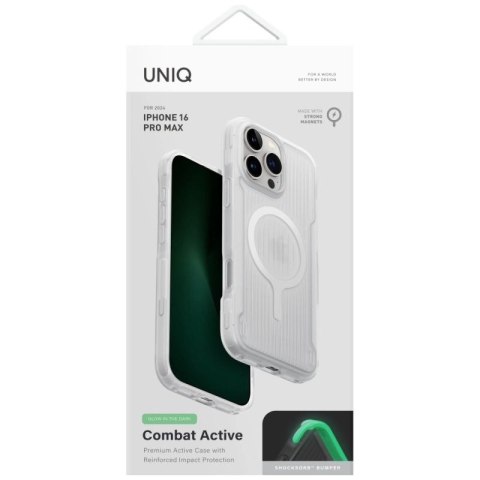 Etui UNIQ Combat Active Magclick Charging na iPhone 16 Pro Max - białe UNIQ