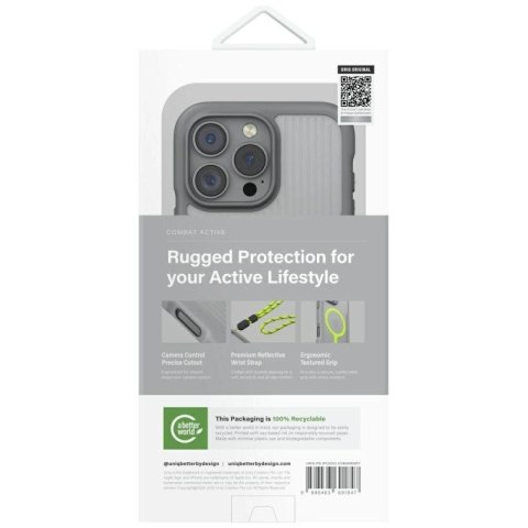 Etui UNIQ Combat Active Magclick Charging na iPhone 16 Pro - szare UNIQ