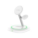 Ładowarka indukcyjna Tech-Protect QI15W-A46 3w1 Magnetic MagSafe - biała Tech-Protect