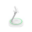 Ładowarka indukcyjna Tech-Protect QI15W-A46 3w1 Magnetic MagSafe - biała Tech-Protect