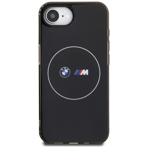 Etui BMW IML Metal White Circle MagSafe na iPhone 16e - czarne BMW