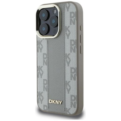 Etui DKNY Checkered Pattern Magsafe na iPhone 16 Pro Max - beżowe DKNY