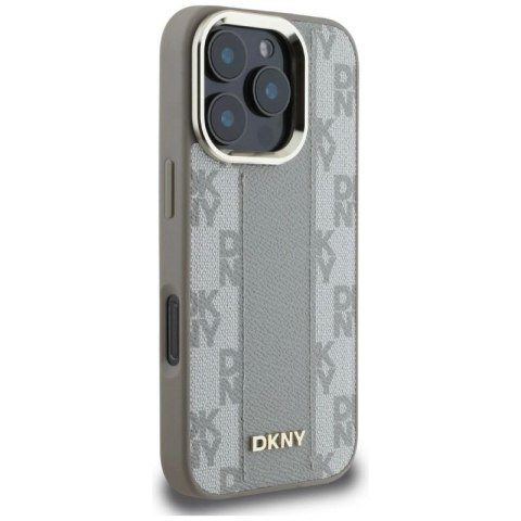 Etui DKNY Checkered Pattern Magsafe na iPhone 16 Pro Max - beżowe DKNY