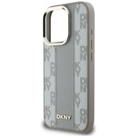 Etui DKNY Checkered Pattern Magsafe na iPhone 16 Pro Max - beżowe DKNY