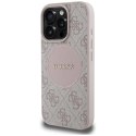 Etui Guess 4G Circle Classic Logo MagSafe na iPhone 16 Pro - różowe Guess