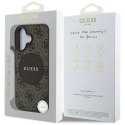 Etui Guess 4G Circle Classic Logo MagSafe na iPhone 16 - brązowe Guess