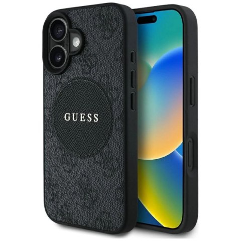 Etui Guess 4G Circle Classic Logo MagSafe na iPhone 16 - czarne Guess