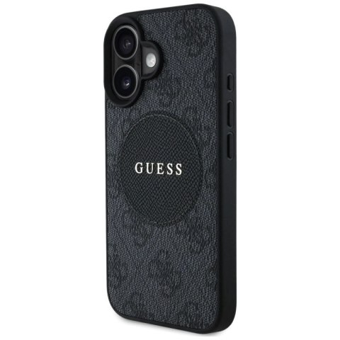 Etui Guess 4G Circle Classic Logo MagSafe na iPhone 16 - czarne Guess