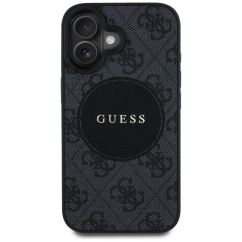 Etui Guess 4G Circle Classic Logo MagSafe na iPhone 16 - czarne Guess