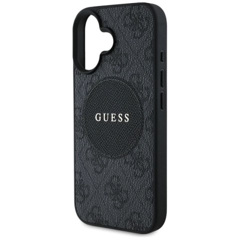 Etui Guess 4G Circle Classic Logo MagSafe na iPhone 16 - czarne Guess