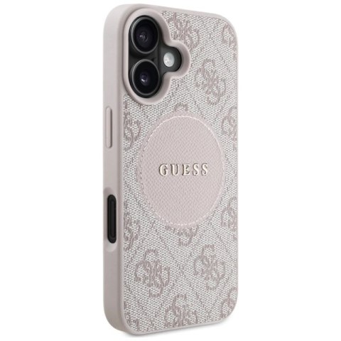 Etui Guess 4G Circle Classic Logo MagSafe na iPhone 16 - różowe Guess