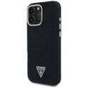 Etui Guess Denim Triangle Logo MagSafe na iPhone 16 Pro Max - czarne Guess