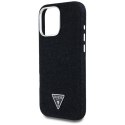 Etui Guess Denim Triangle Logo MagSafe na iPhone 16 Pro Max - czarne Guess