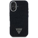 Etui Guess Denim Triangle Logo MagSafe na iPhone 16 - czarne Guess