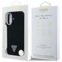 Etui Guess Denim Triangle Logo MagSafe na iPhone 16 - czarne Guess