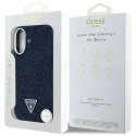 Etui Guess Denim Triangle Logo MagSafe na iPhone 16 - niebieskie Guess