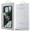 Etui Guess Grained Roses Big 4G logo na iPhone 16 Pro Max - czarne Guess
