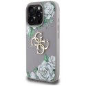 Etui Guess Grained Roses Big 4G logo na iPhone 16 Pro Max - fioletowe Guess