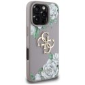 Etui Guess Grained Roses Big 4G logo na iPhone 16 Pro Max - fioletowe Guess