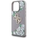 Etui Guess Grained Roses Big 4G logo na iPhone 16 Pro Max - fioletowe Guess