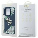 Etui Guess Grained Roses Big 4G logo na iPhone 16 Pro Max - niebieskie Guess