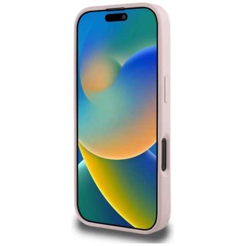Etui Guess Grained Roses Big 4G logo na iPhone 16 Pro - różowe Guess