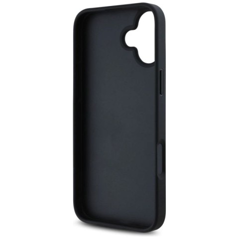 Etui Guess Grained Roses Big 4G logo na iPhone 16 - czarne Guess