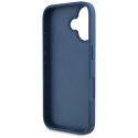 Etui Guess Grained Roses Big 4G logo na iPhone 16 - niebieskie Guess