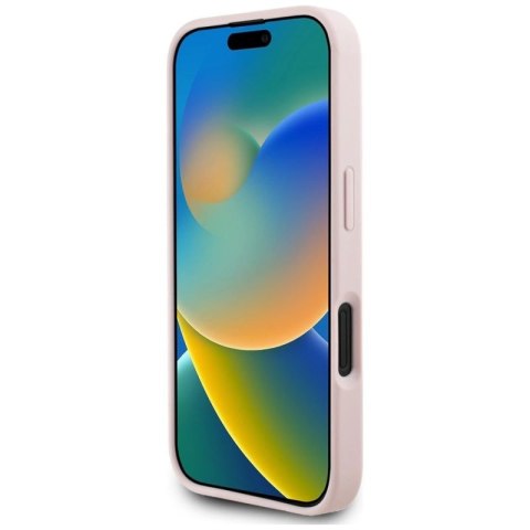 Etui Guess Grained Roses Big 4G logo na iPhone 16 - różowe Guess