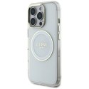 Etui Guess IML Metal Colored Circle Classic Logo MagSafe na iPhone 16 Pro Max - białe Guess