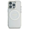 Etui Guess IML Metal Colored Circle Classic Logo MagSafe na iPhone 16 Pro Max - białe Guess