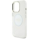 Etui Guess IML Metal Colored Circle Classic Logo MagSafe na iPhone 16 Pro Max - białe Guess