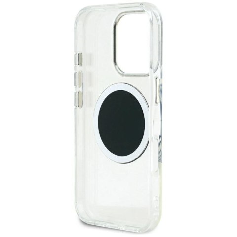 Etui Guess IML Metal Colored Circle Classic Logo MagSafe na iPhone 16 Pro Max - czarne Guess