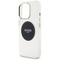 Etui Guess IML Metal Colored Circle Classic Logo MagSafe na iPhone 16 Pro - czarne Guess