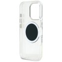 Etui Guess IML Metal Colored Circle Classic Logo MagSafe na iPhone 16 Pro - czarne Guess