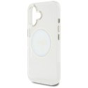 Etui Guess IML Metal Colored Circle Classic Logo MagSafe na iPhone 16 - białe Guess