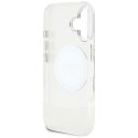 Etui Guess IML Metal Colored Circle Classic Logo MagSafe na iPhone 16 - białe Guess